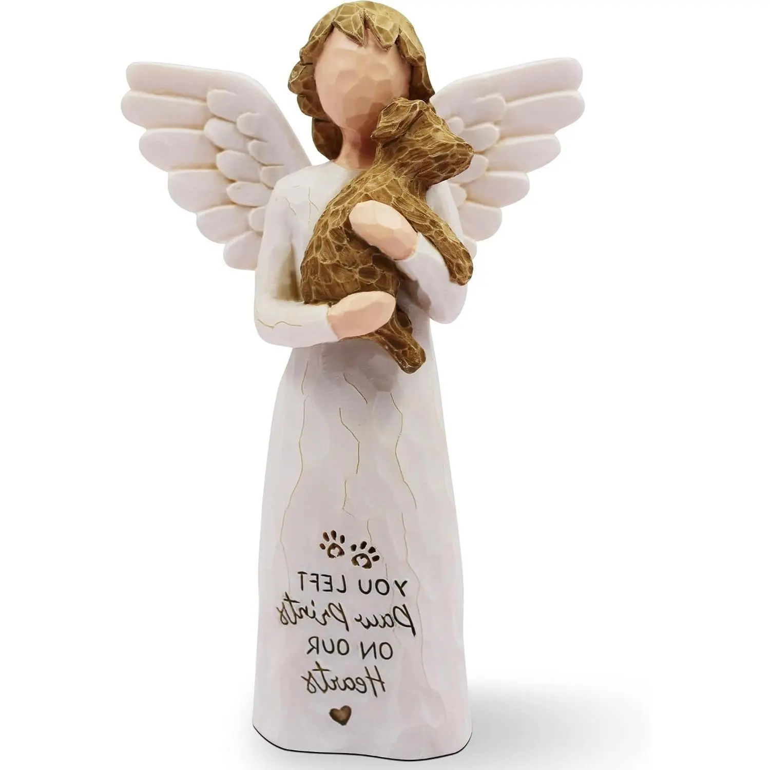Dog Memorial Gifts for Loss of Dog, Sympathy Gift Figurine, Brown Resin Hand-Painted Golden Retriever Statue, Pet Loss Gifts for Dog Mom WomenGift