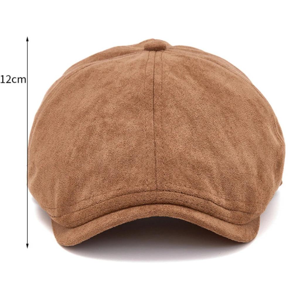 HT4971 Mens Berets Women Autumn Winter Hat Vintage Artist Painter Beret Hat Male Female Ivy Flat Cap Suede Octagonal Beret Caps