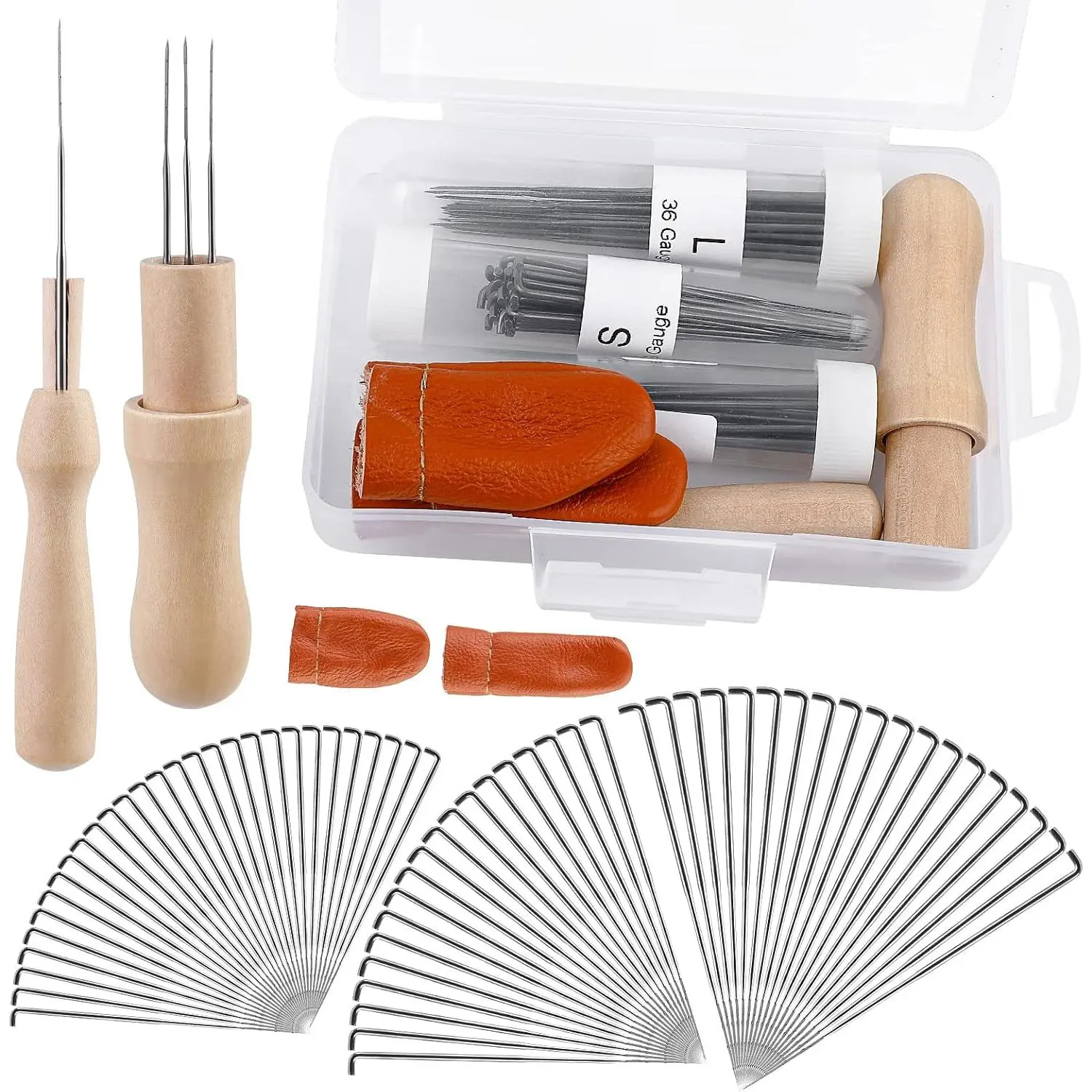 74 count   Felting  Tools  Felting Supplies Felting Tools  Felting Tool with 3 Sizes Felting  for Beginner Professional