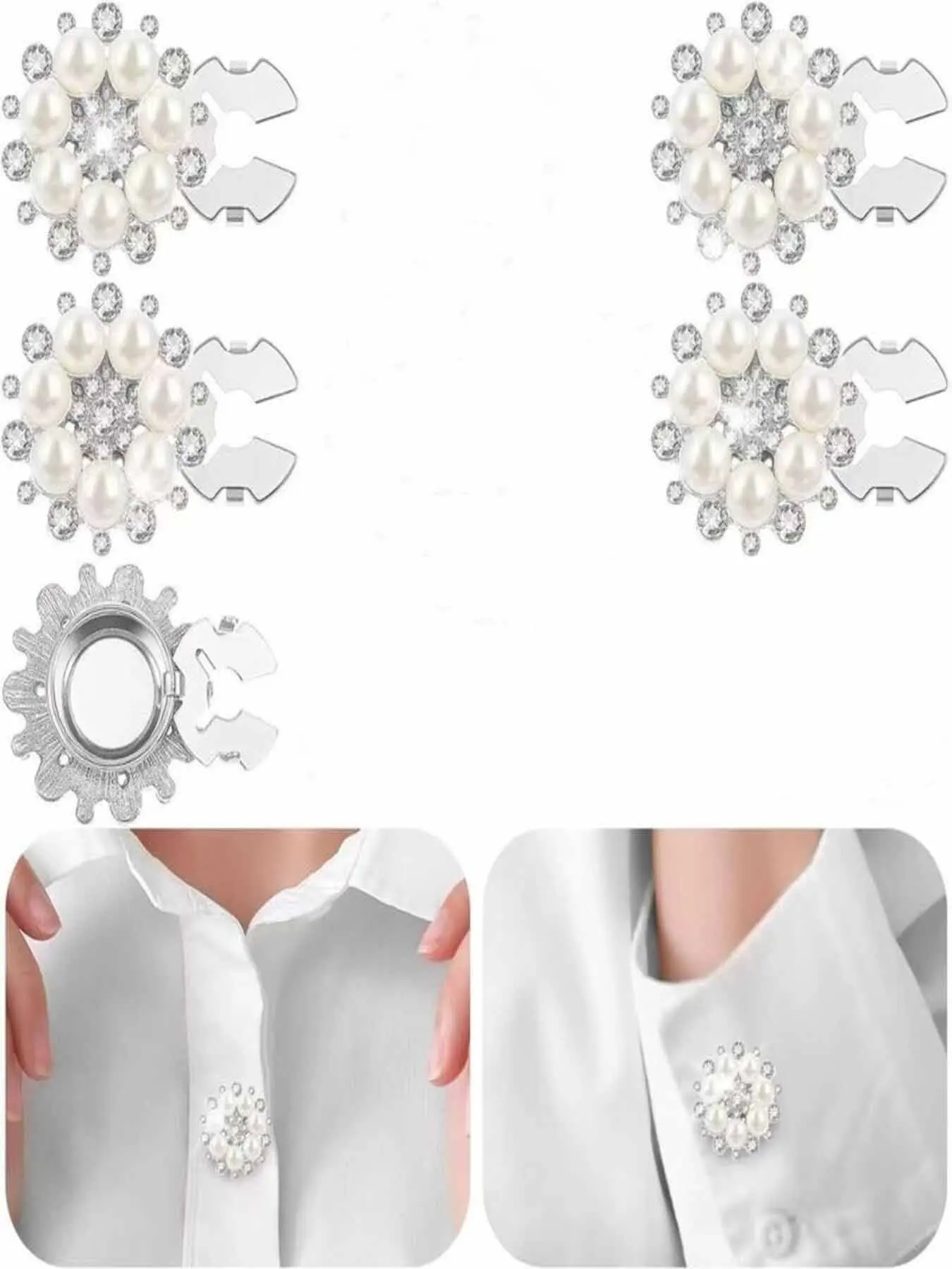 4 Pcs Trendy Creative Shirt Buttons, Fashion Accessories for Men and Women, Business Casual Formal Wear Decorations