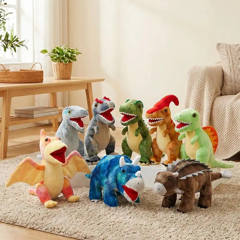 Simulation Dinosaur Plush Doll Pterosaur Tyrannosaurus Rex Ankylosaurus Stuffed Animal Home Decoration Gift For Children