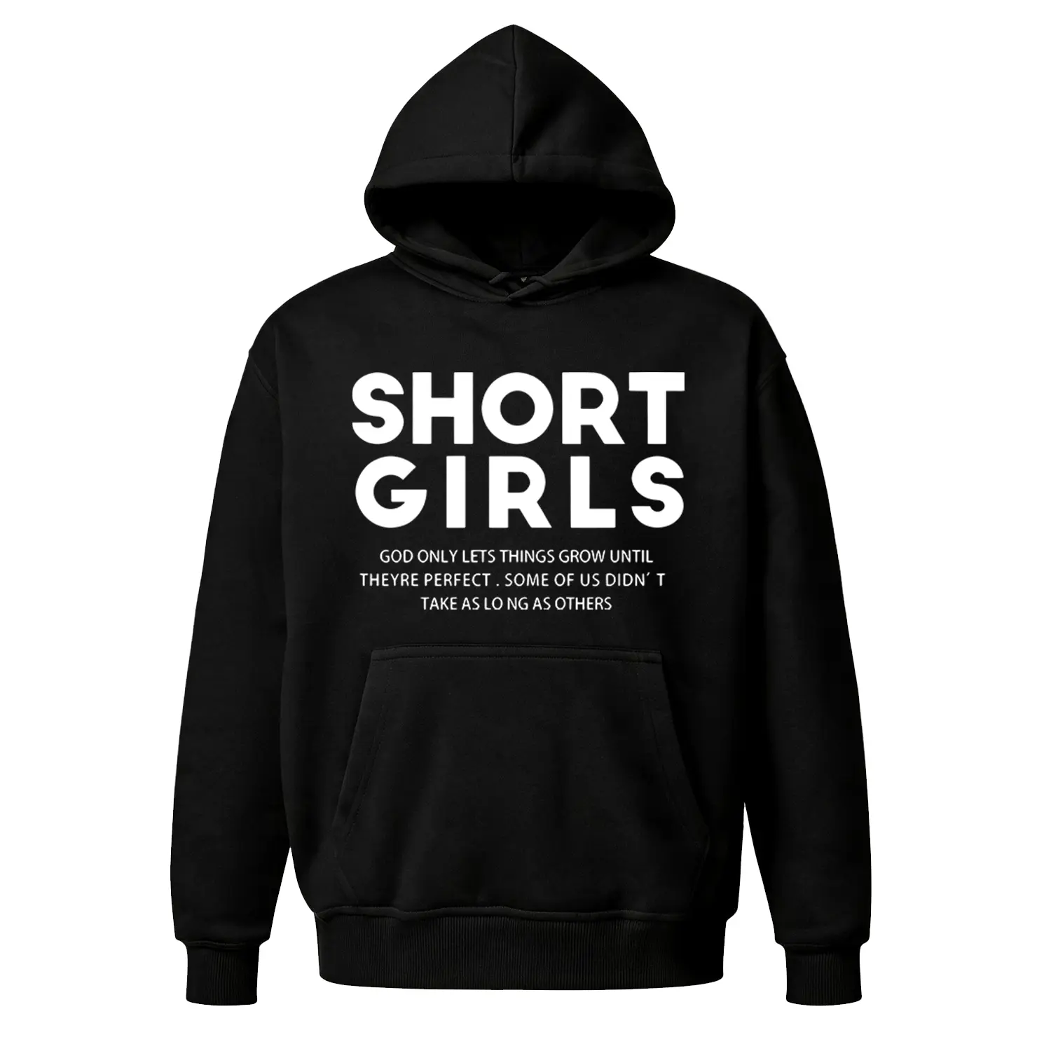 Funny "Short Girls" Graphic Hoodie, Oversized Y2K Streetwear Sweatshirt, Cozy Fleece Unisex Pullover, Retro 90s Casual Top, Relatable Petite Girl Loungewear, Best Birthday Gift for Her/Bestie