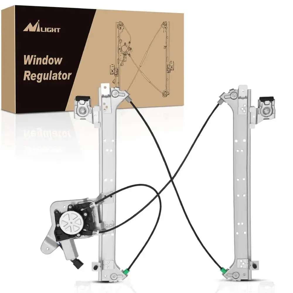 Nilight Car Rear Driver Side Power Window Regulator - Sturdy Stainless Steel, Corrosion Resistant, Low-Noise Copper Motor, Plug Play, DIY Simple Install for 2001-2006 Chevrolet Avalanche, Silverado, Suburban & GMC Sierra, Yukon XL 1500,2500,3500