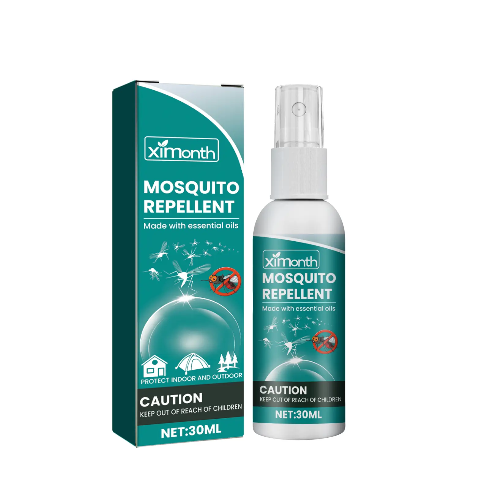 Mosquito repellent spray for outdoor and indoor use, prevents mosquito bites, relieves skin itchiness, refreshing and portable mosquito repellent spray