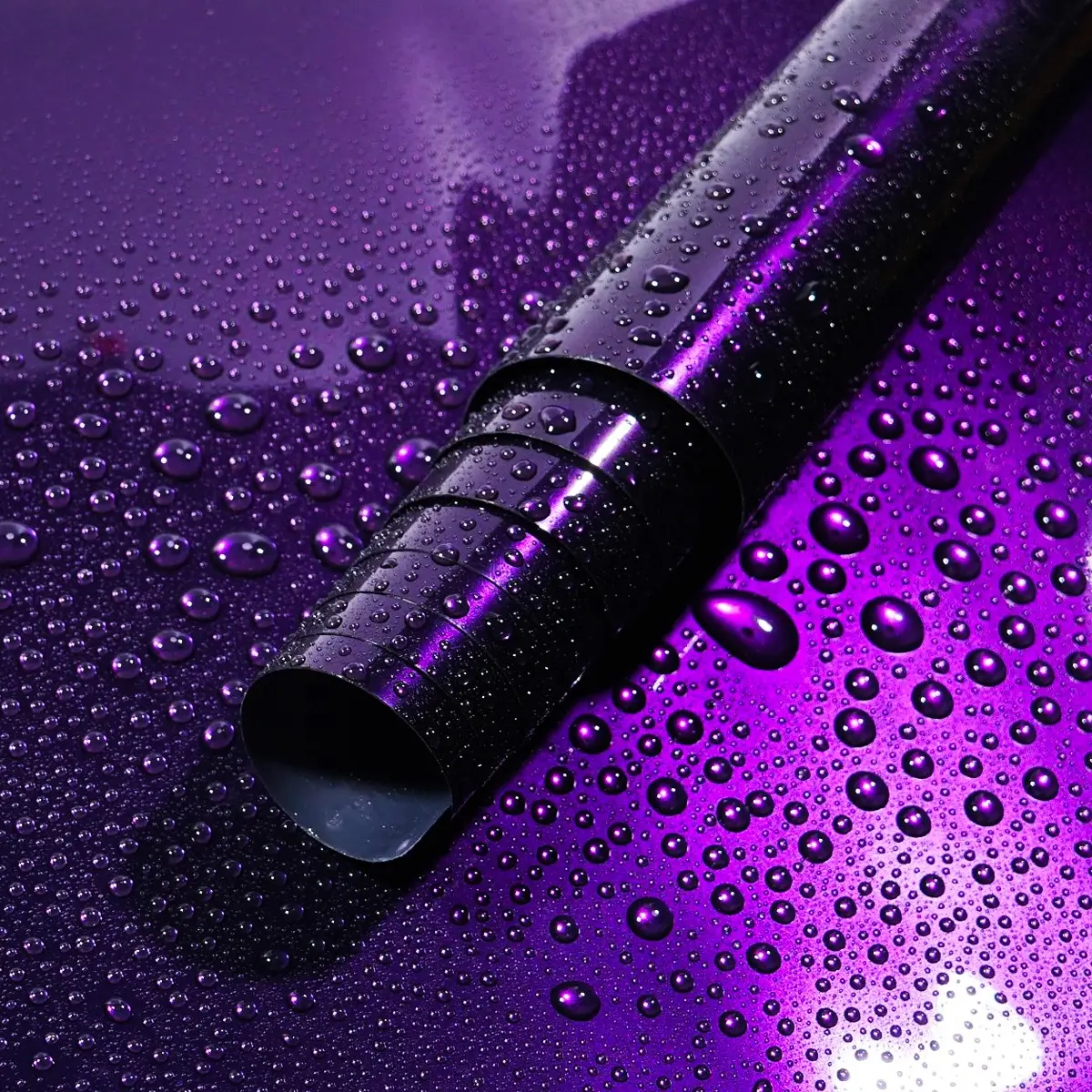 Premium PET High Glossy Midnight Purple Vinyl Wrap Film Car Wrapping Motorcycle DIY Sticker Decal Air Release Self Adhesive Stickers For Cars