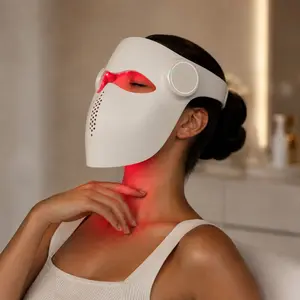 LED Face Mask Red Light Therapy – 1064nm Deep Near-Infrared with 288 LEDs for Wrinkles, Fine Lines & Dark Spots| 3-Color Wireless Rechargeable Silicone Mask| Professional At-Home Skincare Device