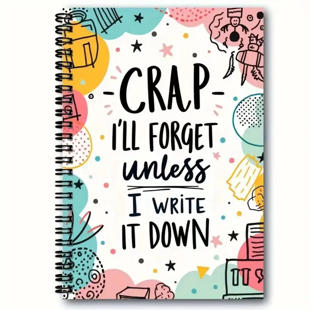 Bold Print Font + Handwritten Cursive, Fun and Easy-To-Remember Notes, Ideal for People with Poor Memory, Perfect for Note-Taking, Creative Office Notepad