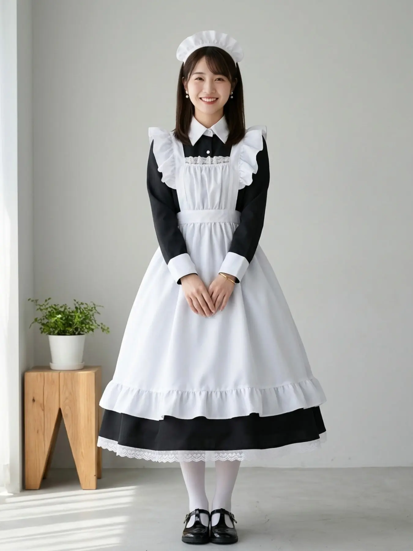 Traditional Maid Long Dress, Female Servant Costume, British Butler Cosplay, Japanese Style Uniform, Cute Daily Dress, All Seasons