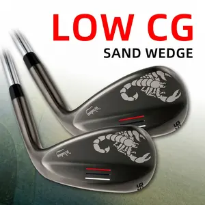 Wuday Black Scorpion Pattern Forged Wedge 52° 56° 60° Golf Club, CNC Milled Lob Wedge with S.S 431 Stepped Steel Shaft & Anti-Slip Grip Tour Satin Wedge Right Hand Suitable for Sand/Green