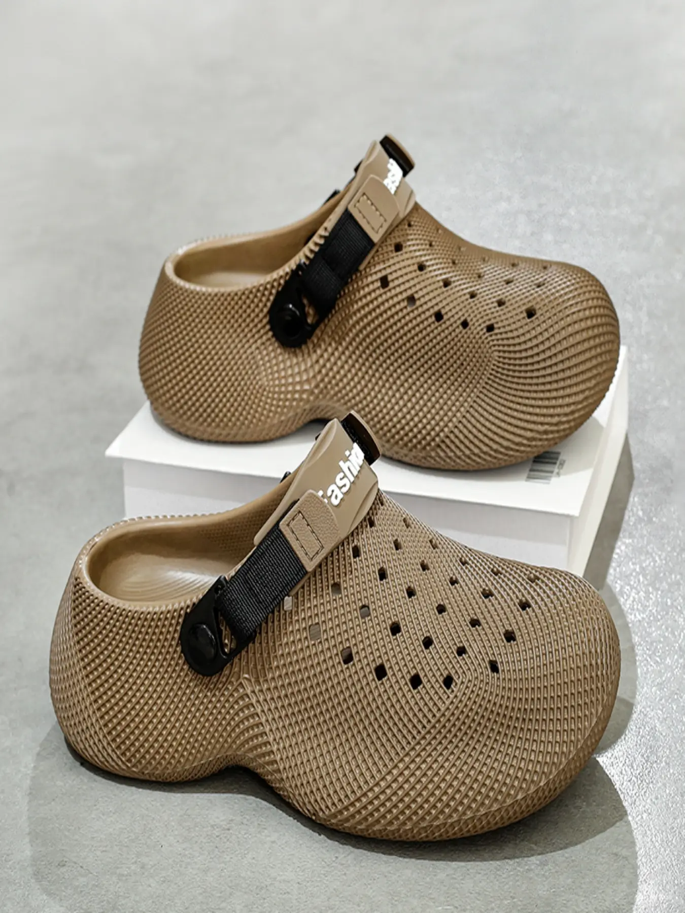 Women Grid Textured Hollow Out Clogs Flatform Thick Platform Non Slip EVA Water Shoes Breathable Casual Indoor Outdoor Beach Walking Summer Slide Slippers