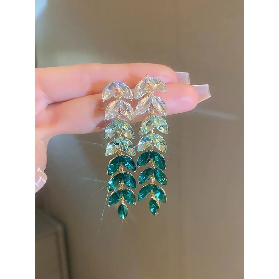 Temperament Artificial Crystal Decor Dangle Earrings, Dangly Earrings, Shining Earrings, Teardrop Earrings, Fashion Jewelry for Party, Daily Clothing Decor, Trendy All-match & Exquisite Jewelry for Birthday Gift