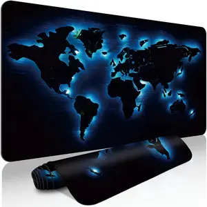 1pc HD Luminous World Map Mouse Pad, Perfect for Travel Enthusiasts and Laptop Keyboard Pads, Desk Protector with a Non-slip Bottom and Available in Multiple Sizes (XL to XXL), Making It Ideal for Offices and Gaming Spaces. Perfect for Office Mouse
