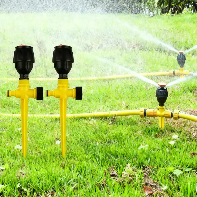 4-Pack Garden Sprinklers, 360-Degree Rotating Automatic Irrigation System, Wide Coverage, Suitable for Courtyards and Lawnsawn Watering, Yard Sprinkler, Adjustable Settings, Wide Coverage, Sturdy and Durable, Garden Supplies