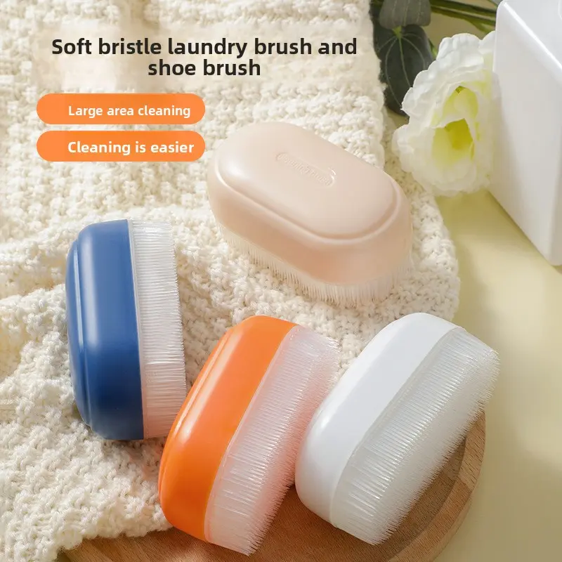 Multifunctional Soft Bristle Laundry Brush, Gentle Clothes Brush For Collar, Underwear, Shoe Washing, Household Dorm Multi Color Cleaning Scrub Brush