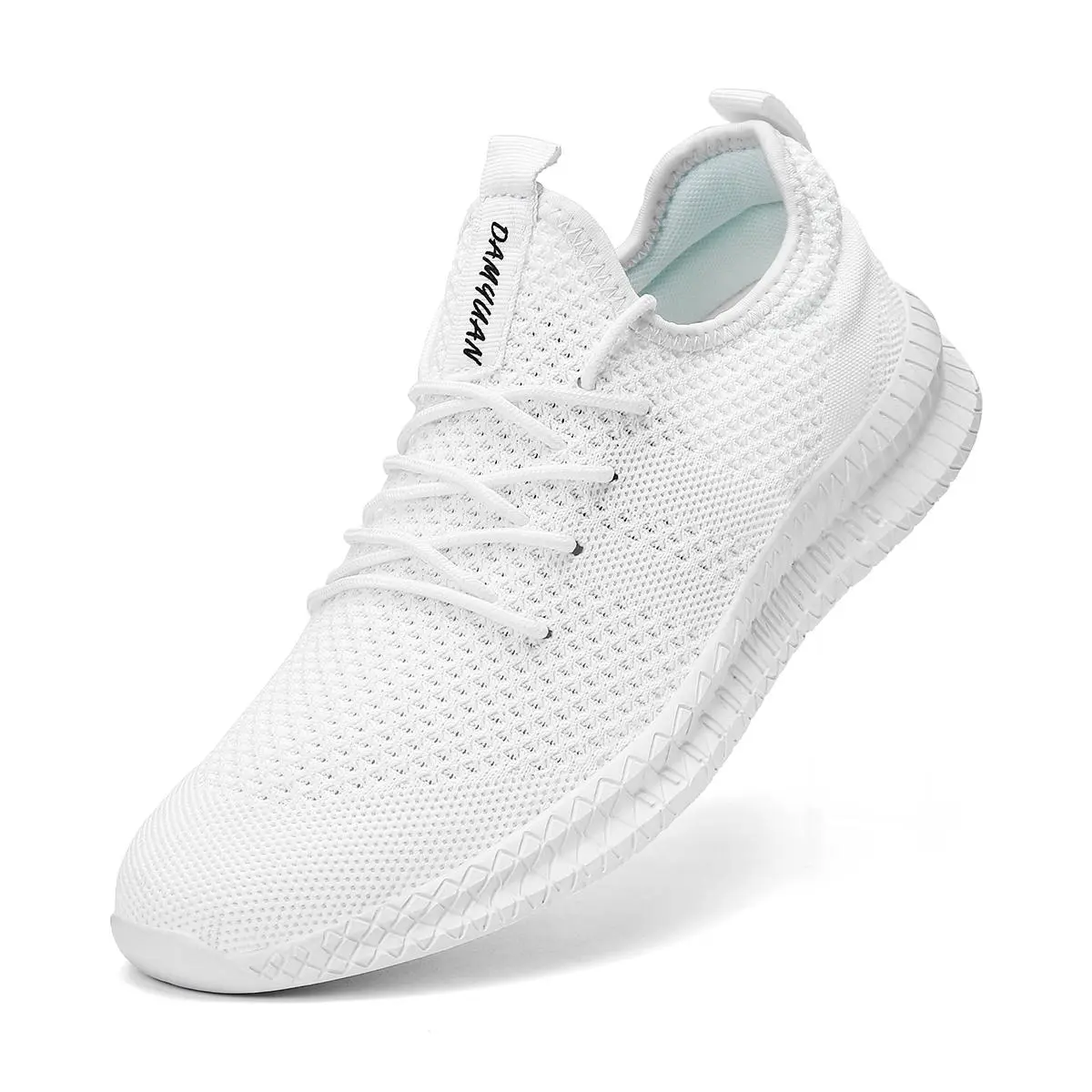 Men's Shoes, Breathable Mesh Fabric Workout Sneakers - Lightweight Non-Slip Athletic Running Trainers, Training Runner Footwear for Daily Commuting & Fitness Training, Running Shoes, Lace-Up Fit