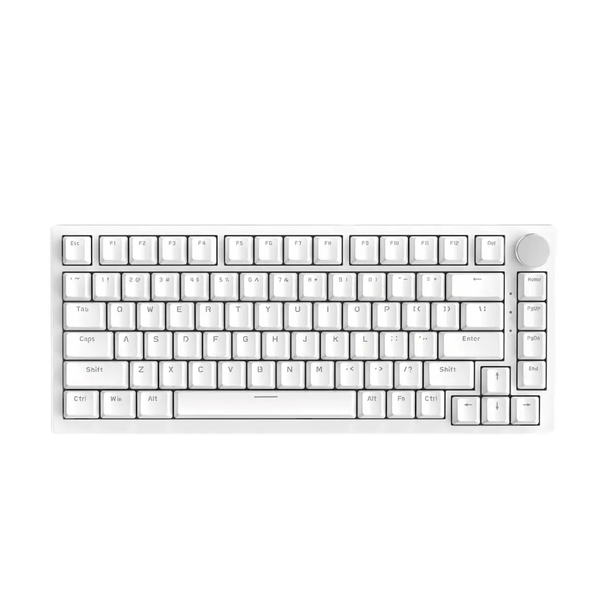 AJAZZ AK820 75% Layout Wired Gaming Mechanical Keyboard Pc Accessories Gaming Multi Color Multi Switch Selection Metal Volume Knob FN Multimedia Function 82 Key Practical Office Mechanical Keyboard Plug and Play No Delay Economy Student Keyboard