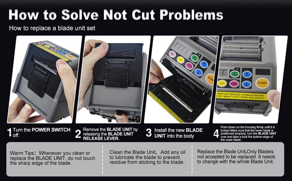 Ribbon Cutting Machine, Automatic Tape Dispenser Cutting 6-60mm Width 999mm Max Cutting Length, Electric Tape Cutting Machine for Office Shipping, Businesses, Home Use