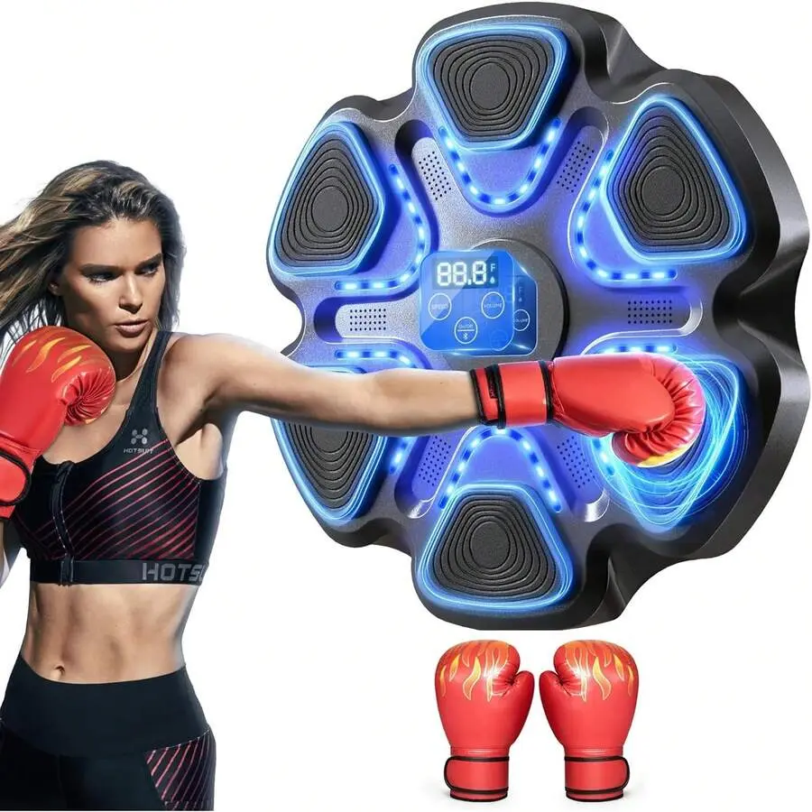 Music Boxing Machine With Gloves For Adults Boxing Machine Wall Mounted Music, Smart Connection Boxing Equipment For Home And Gym, Training Machine With Electronic Wall Mounted