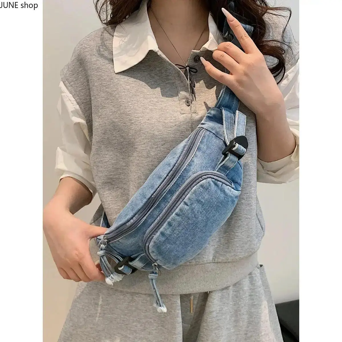 2026 New Women’s Casual Denim Crossbody Satchel Bag, Lightweight Sturdy Shoulder Purse, Versatile Fashion Handbag Ideal For Daily Commute, Shopping And Casual Outdoor Outings