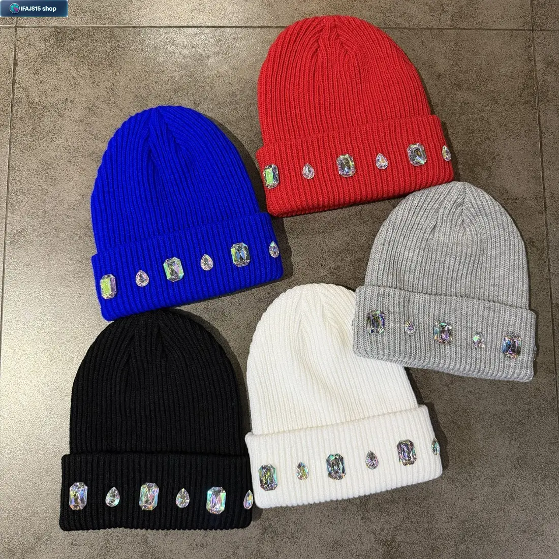 Pearl Rhinestone Winter Beanie Hat for Women, Elegant Embellished Knit Cap with Warm Ear Protection, Soft Cozy Wool Blend Stretch Hat, Cute Fashion Winter Accessory for Everyday Outfits, Travel, Outdoor & Cold Weather Wear