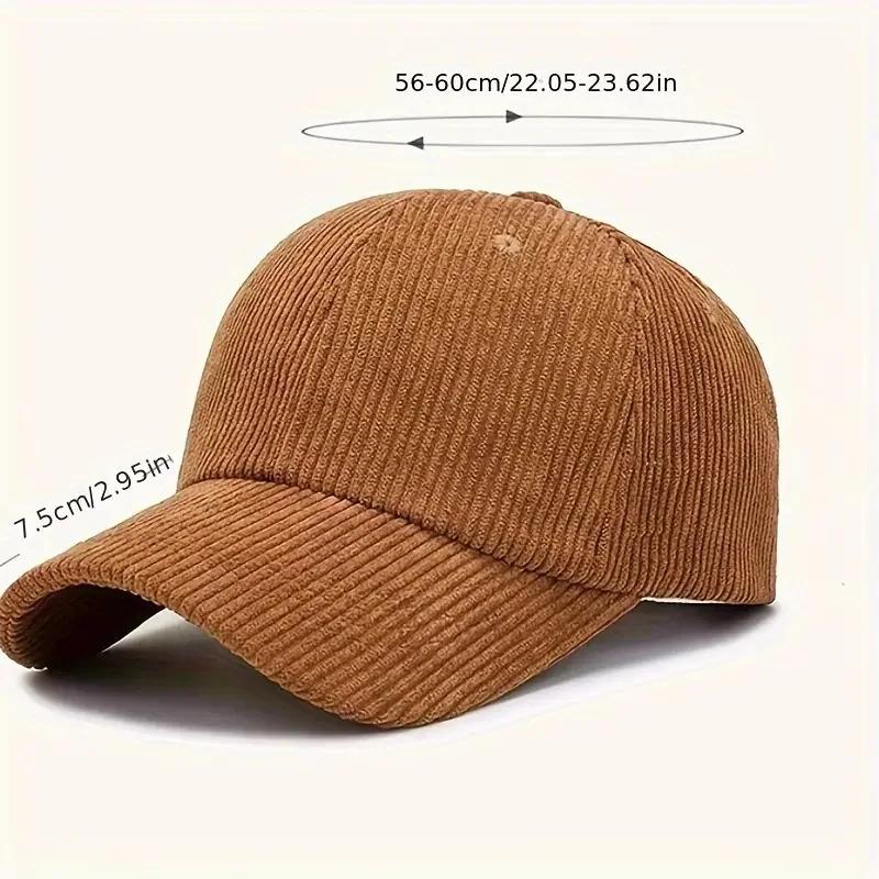 Corduroy Hat, Strapback Cap, SnapBack Hat, Baseball Hat, Solid Colour Summer Hat, Beach Unisex Hats For Men Women, Dad Hats, Vin