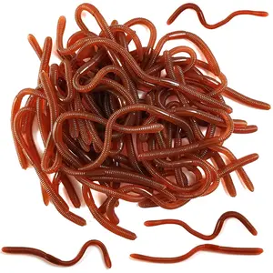 Soft Rubber Worms Toys, Realistic Simulated Earthworms for Pranks, Parties, and Educational Use, Durable TPR Material Insect Models