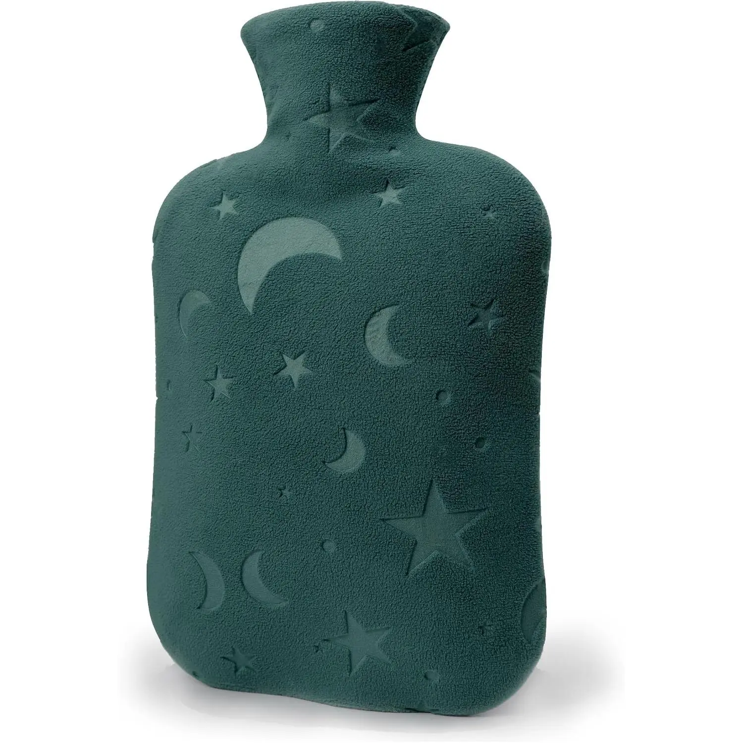 Hot Water Bottle with Soft Cover, 2L Hot Water Bag for Menstrual Cramps, Neck and Shoulder Pain Relief, Hot and Cold Therapies, Hand Feet Warmer, Green