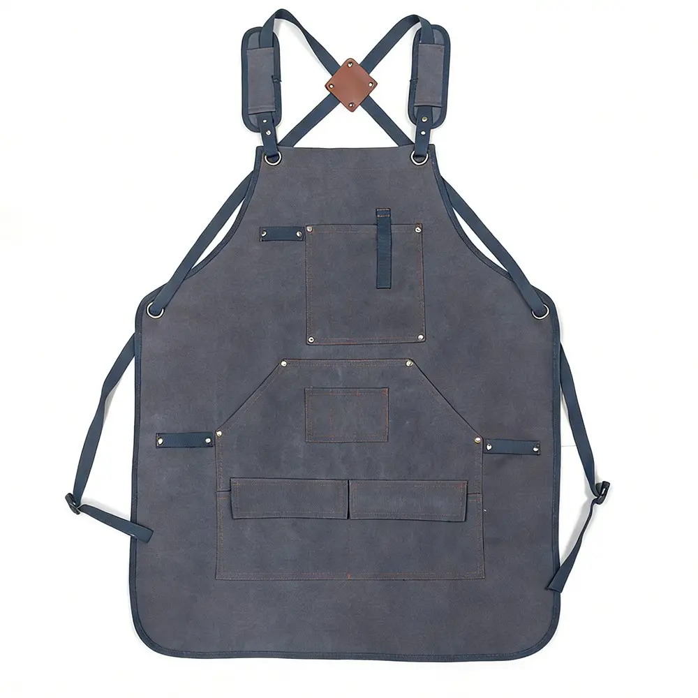 Multi-Pocket Canvas Apron, Simple Adjustable Strap + Durable, Woodworking/electrical/gardening/landscape Workwear, Essential Tool for Professionals