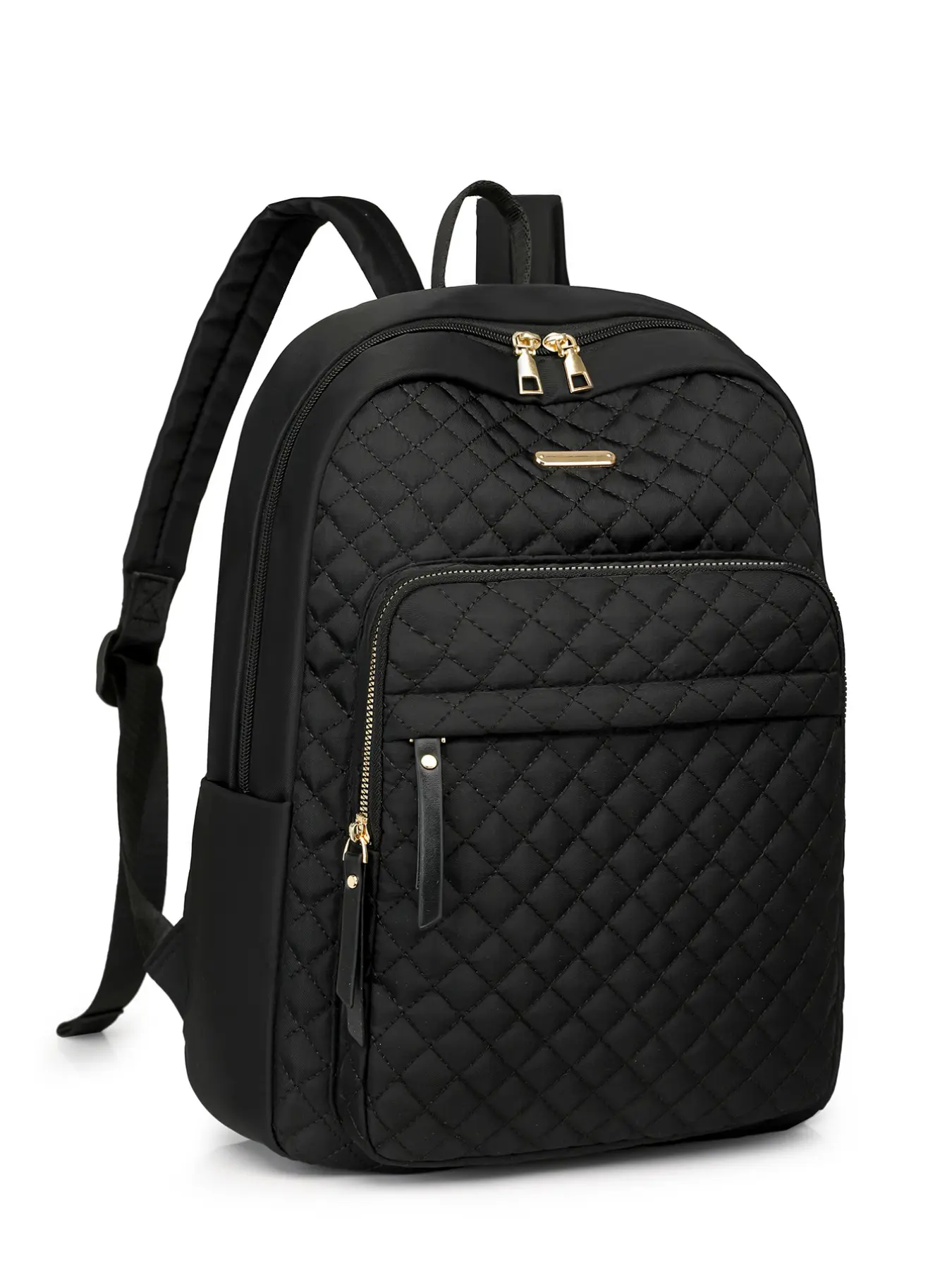 Waterproof Nylon Diamond Quilted Backpack for Women - Lightweight Multi Layered Backpacks for School Bag, Girly Fashion Versatile Daypack for Teen Girls College Students