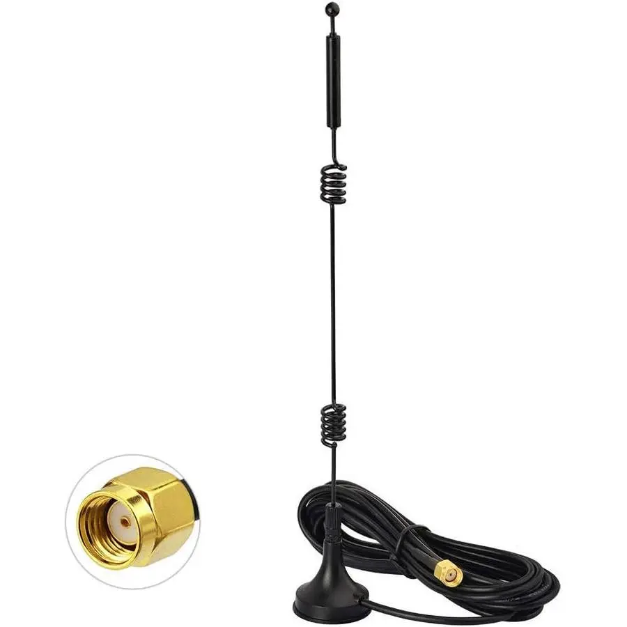 Bingfu 9dBi Gain Dual Band Wireless Antenna, 2.4GHz/5GHz/5.8GHz Magnetic Mount RP-SMA Male for WiFi Routers, Network Cards, Security IP Cameras