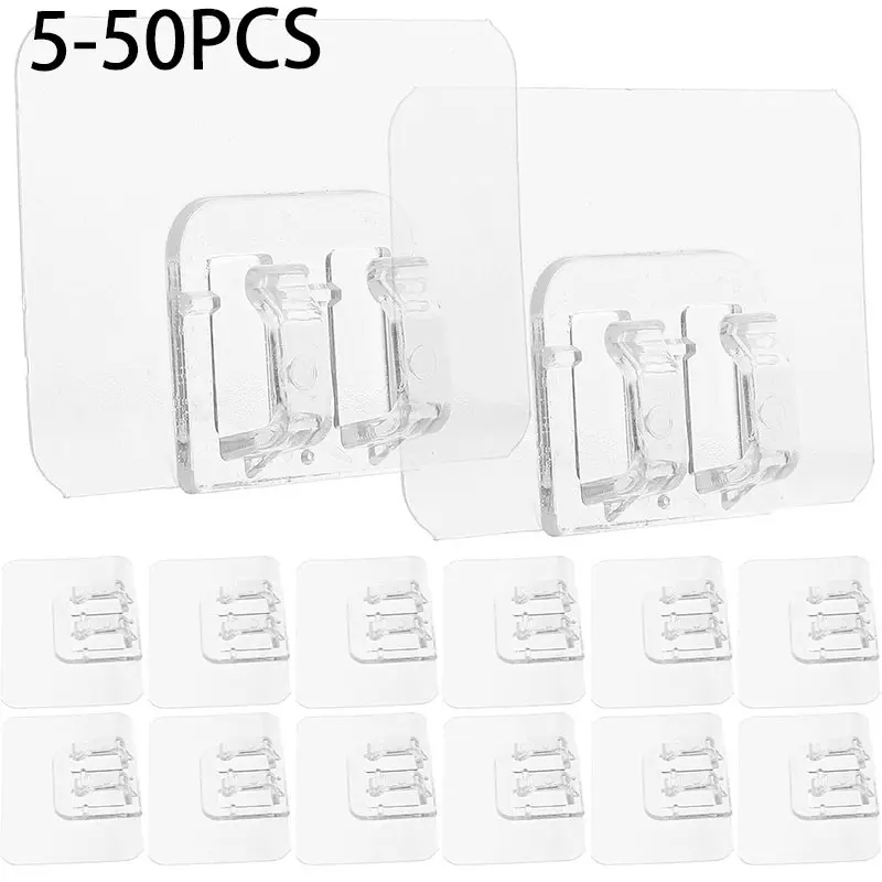 Self-Adhesive Christmas Light Clip, Strong Back Adhesion, Ideal for Outdoor String Lights, No Drilling, Easy to Remove, Residue-Free