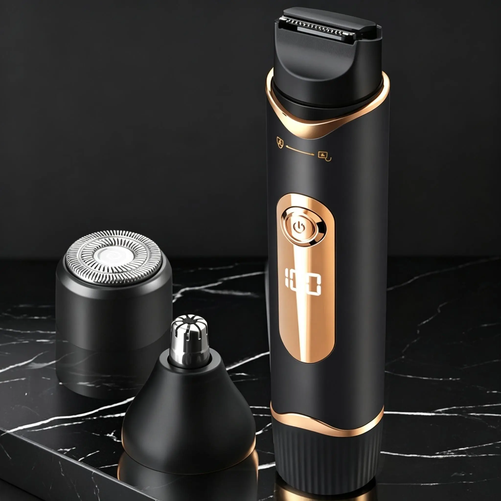 3-in-1 trimmer for private areas, precision beard trimmer, eyebrows, and nose hair, supports Type-C USB charging — a multifunctional beauty tool suitable for both men and women, Mustache Trimmer