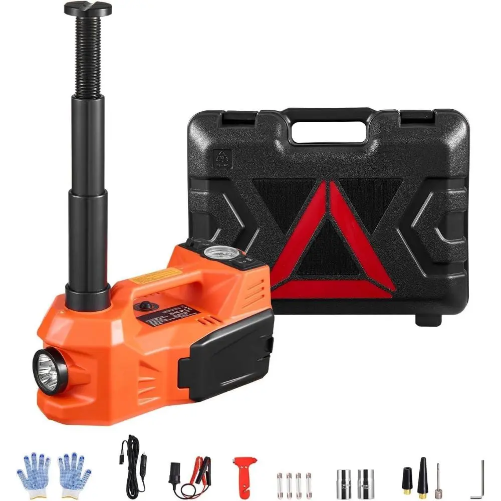 Gaomon 5 Ton Electric Hydraulic Car Jack Set with Built-in Tire Pump, Portable Electric Floor Jack for Tire Changing & Garage Repair, Fits Sedans, SUVs, MPVs and Trucks