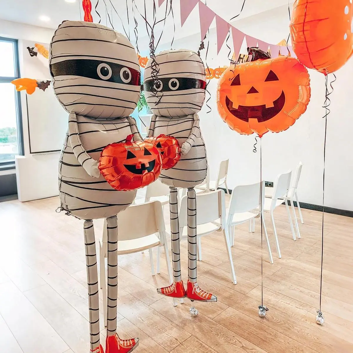 Halloween Pumpkin Mummy Aluminum Foil Balloon Shaped Balloon Halloween Party Decoration Trick Party Atmosphere Decoration