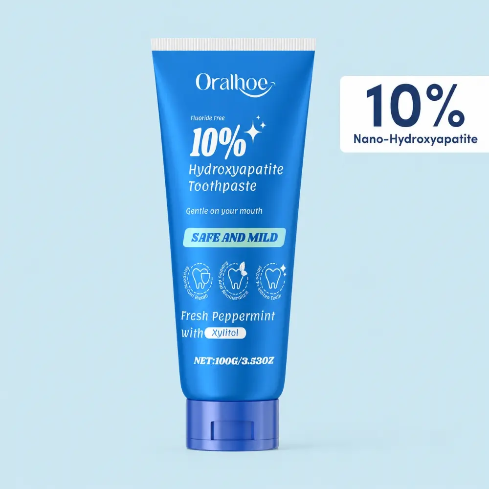 10% Nano-Hydroxyapatite Toothpaste | Fluoride-Free Enamel Care, Teeth whitening, Fresh Mint, Gentle Formula, Safe For All Oral