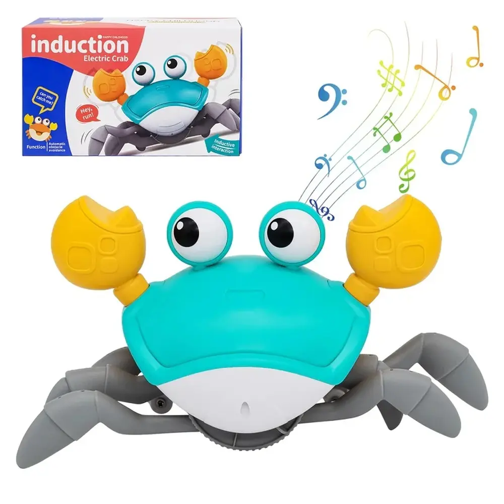 Kids Interactive Dancing Escape Crab Toy - Battery-Powered Crawling Toy, Educational Musical Gift for Babies (Holiday, Birthday)