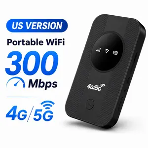 Portable 4G WiFi Hotspot, Wireless WiFi Hotspot, lightweight pocket-sized 4G LTE router with long lasting built in battery private secure hotspot replaces slow public WiFi works for family daily use road trip business team sharing all day reliable co
