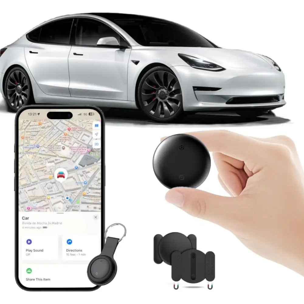 Car GPS Tracker for Vehicles Worldwide GPS Tracker for Vehicles Work with Find My (iOS Only), Car Vehicle Tracking Anti-Lost Locator with App for Cars, Wallet, Pets, Luggage