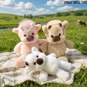 Cross-border bestseller: running cow plush toy, natural countryside farm style, soft and comfortable sofa cushion, Stuffed animal gifts, perfect Valentine's Day, anniversary, birthday gift for your loved one