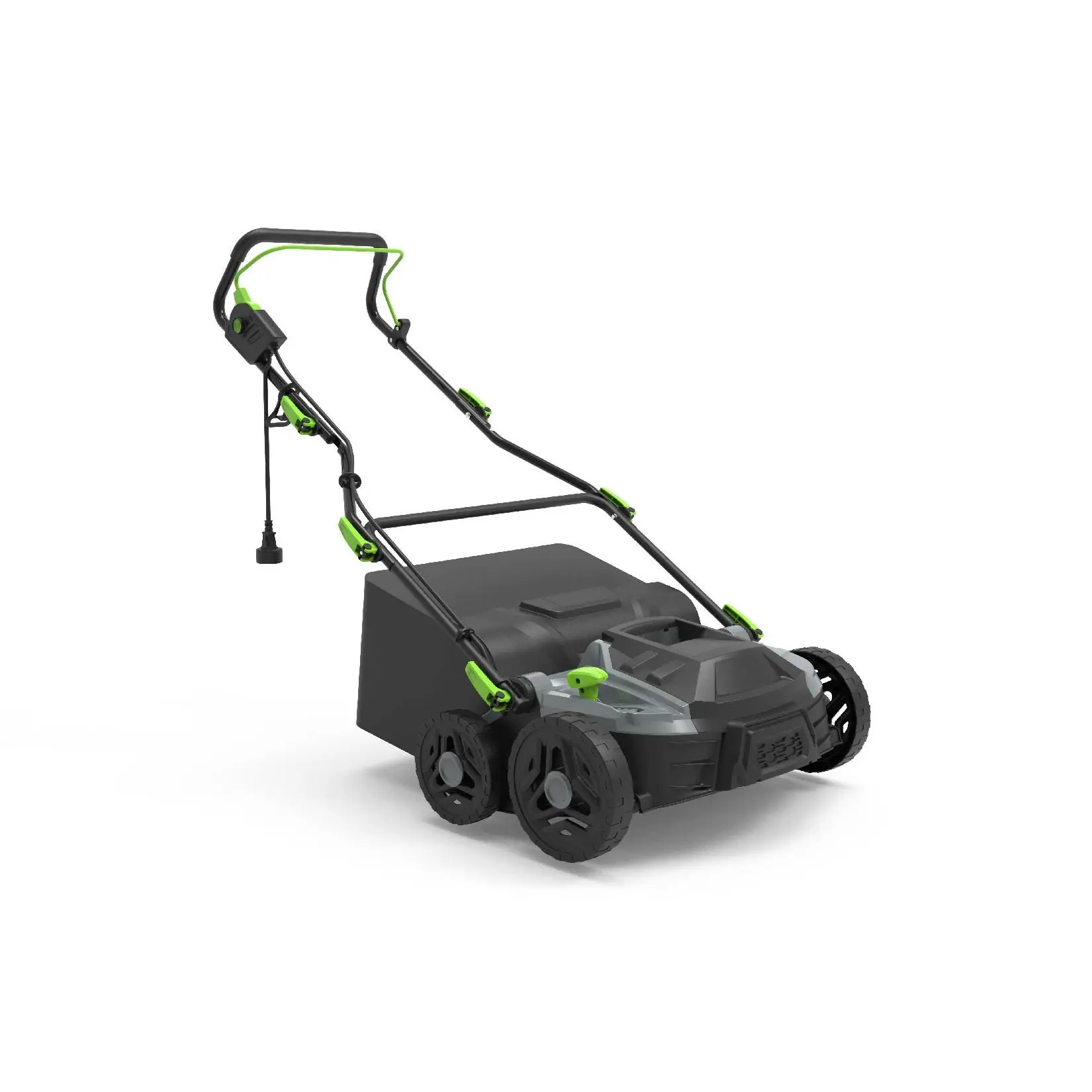 15-Amp Electric Lawn Dethatcher and Scarifier, 2-in-1 Power Rake with 14.5 Gallon Large Collection Bag, 5-Position Depth Adjustment for Lawn Aeration and Thatch Removal
