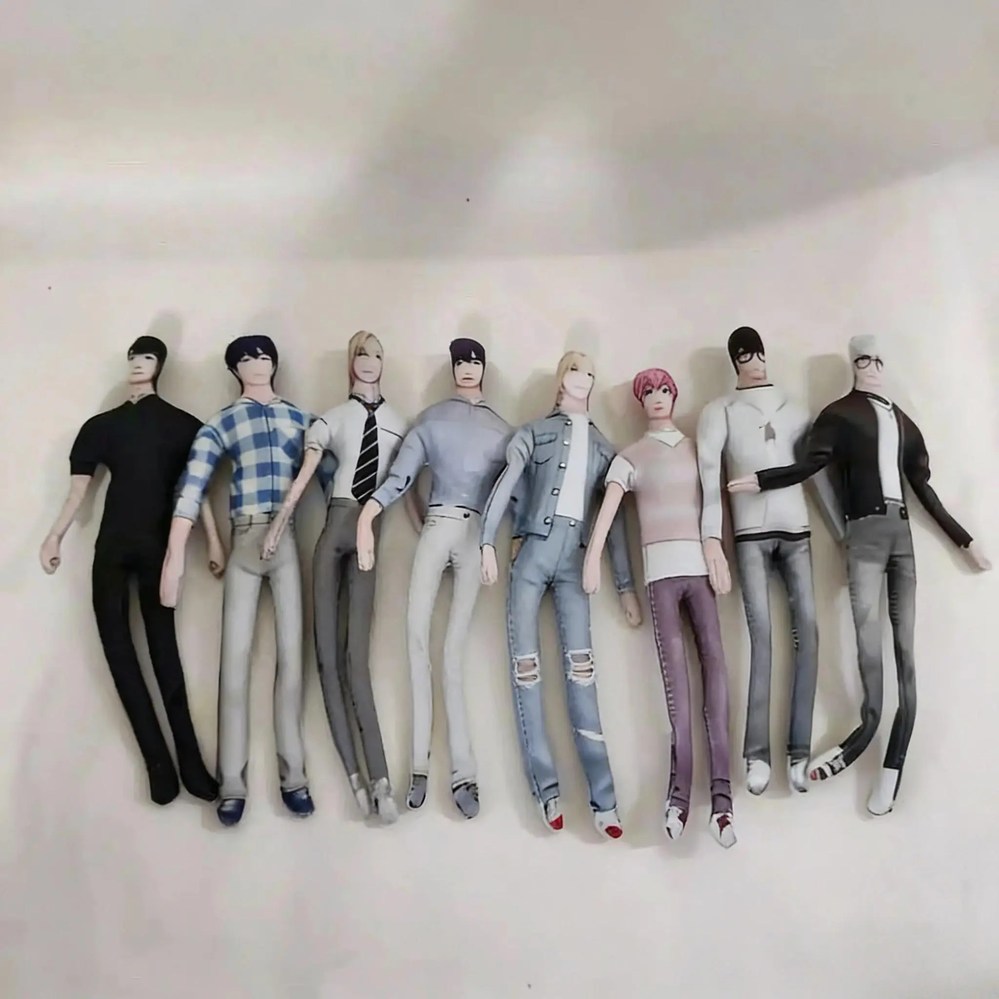 PLAVE Kpop Group Plush Doll Flexible Wire Frame Poseable Body Twistable Shape Collectors Item Room Decor Anime