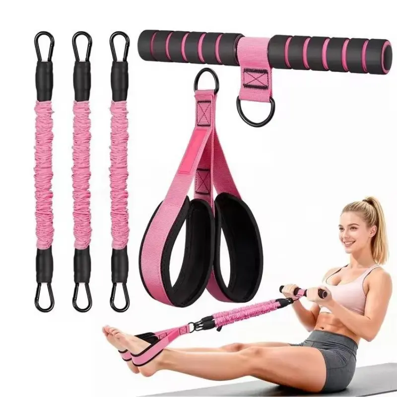 Upgraded resistance band set, pedal puller for full-body workout and stretching, multifunctional fitness leg toner set, a fitness assistant for sit-ups, ideal for full-body exercise and home gym use