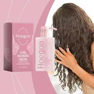 Hoegoa Curl Styling Cream, Bangs Curl Care Styling Cream With A Fluffy, Moisturizing Natural Shine