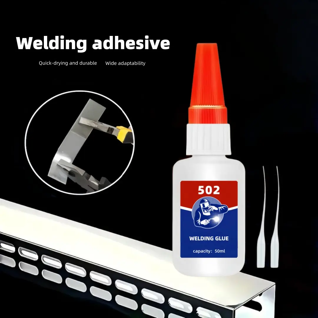 50ML Strong Welding Glue, Instant Dry Gel Adhesive, 10 Seconds Cure, Multi-Purpose Bonding for Plastic, Metal, Wood, Ceramic, Glass, Long Lasting Adhesive