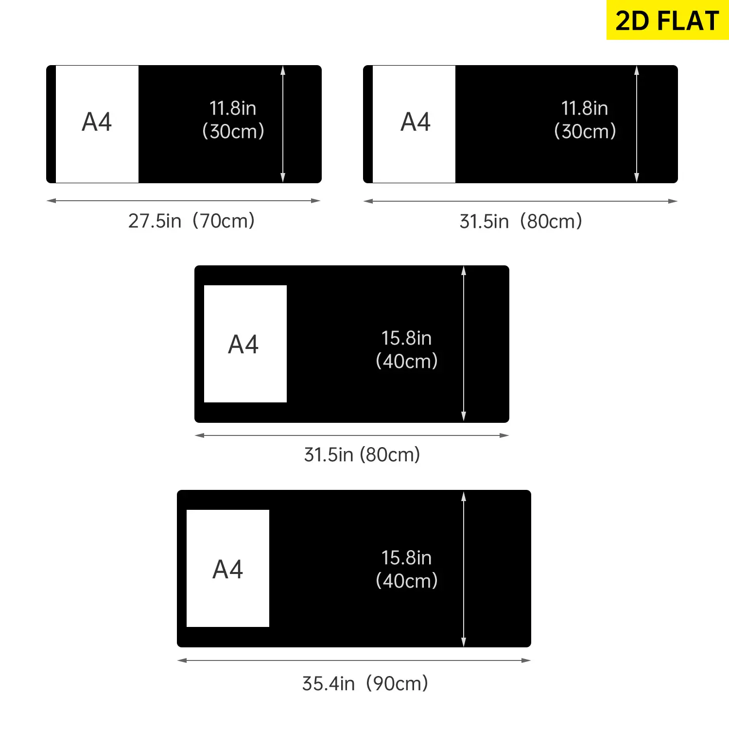 31.5*15.8 inches(80X40cm)