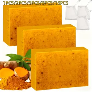 Lemon Turmeric Kojic Acid Cleansing Soap, Turmeric & Kojic Acid Brightening Soap, Dark Spot Remover, Kojic Acid Soap, Soap Body Care Body Wash Lemon Flawless Organic