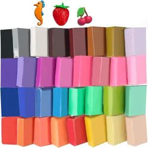 Super Valuable 32 Colors Small Block Polymer Clay Set Oven Bake Clay, Non-Toxic Molding DIY Baking for Kids, Artists (Softer)fidget toys