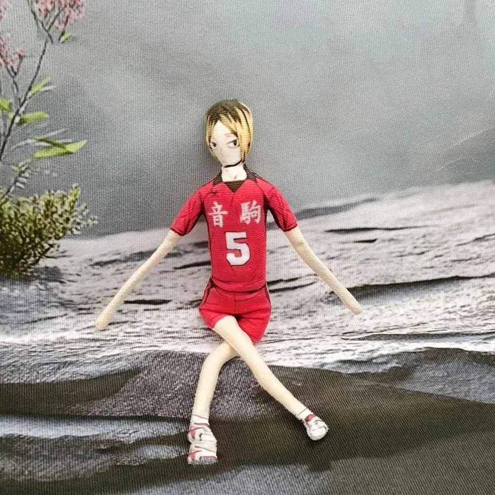 Anime Haikyuu Hinata Shoyo Kozume Kenma Cosplay Keychain Plush Cotton Doll Slender Twistable Shape Room Decoration Unisex Gifts
