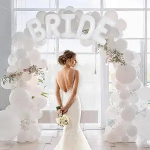 5pcs Set 16 Inch Bride Balloons Bride Letter Aluminum Foil Balloon Set, Balloon Decorations Kit, Engagement Party Decorations, Bachelorette Party Decorations