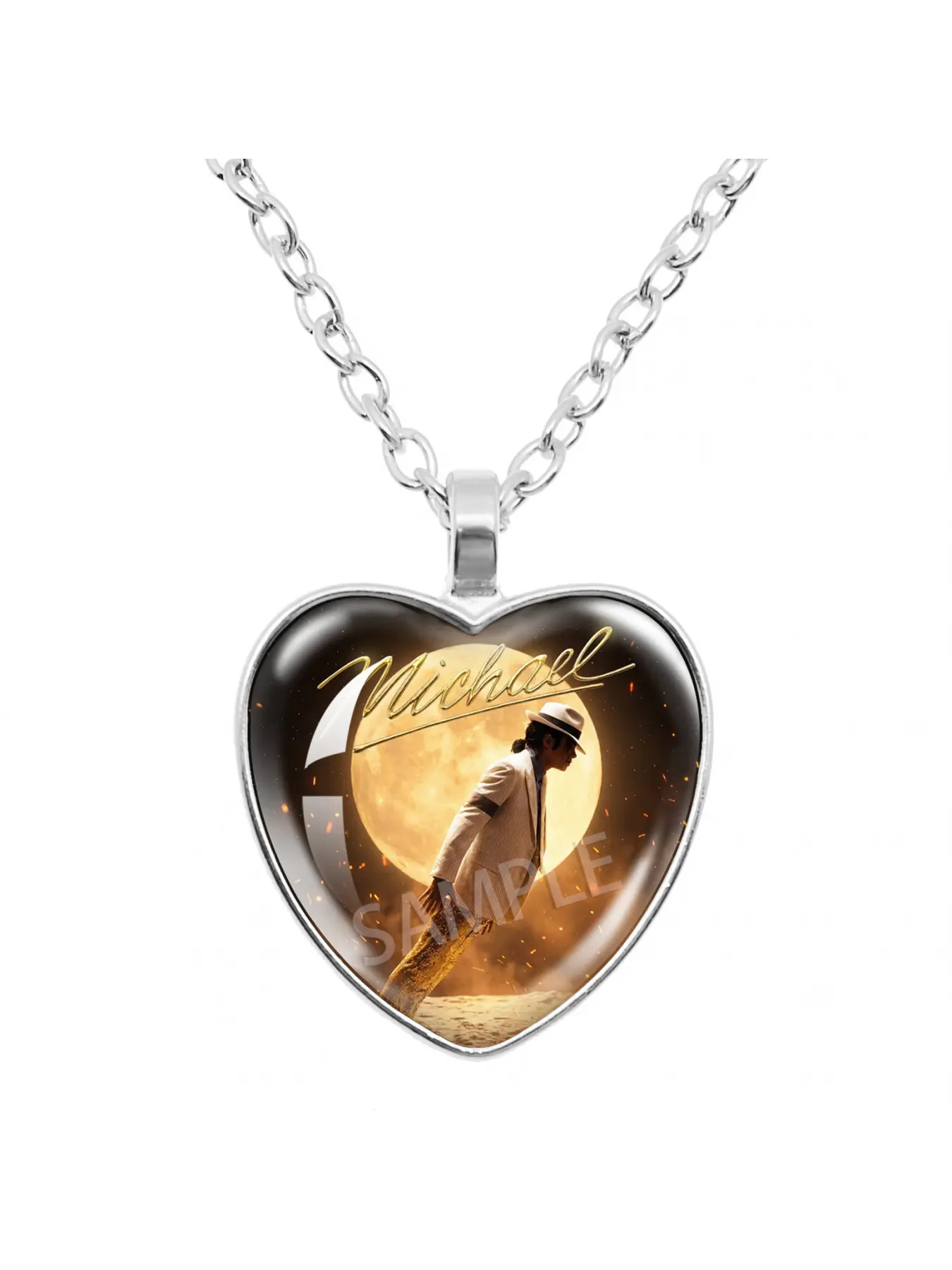 MJ Fans Must-Get Classic Timeless Timeless Gem Pendant Necklace, Sentimental Necklaces, Capturing the King of Dance's Legacy at Your Neck